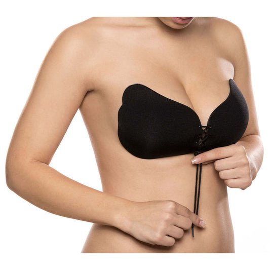 BYE-BRA - LACE-IT ENHANCEMENT PUSH-UP BLACK A CUP
