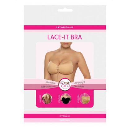 BYE-BRA - LACE-IT ENHANCEMENT PUSH-UP BLACK B CUP