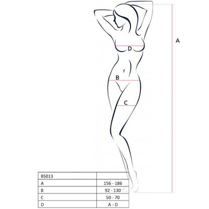 PASSION - WOMAN BS013 BLACK BODYSTOCK ONE SIZE