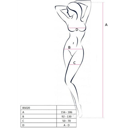 PASSION - WOMAN BS020 WHITE BODYSTOCK ONE SIZE