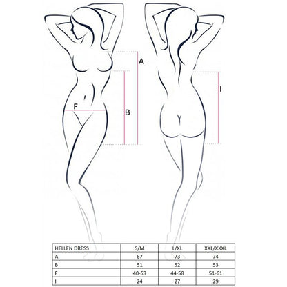 PASSION - MUJER HELLEN VESTIDO Y TANGA TALLA L/XL