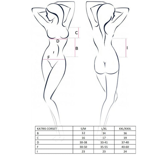 PASSION - WOMAN KATRISS CORSET NEGRO TALLA L/XL