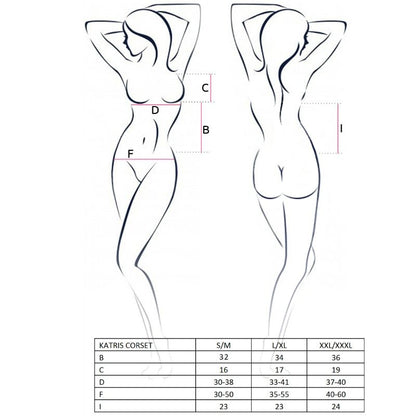 PASSION - WOMAN KATRISS CORSET NEGRO TALLA L/XL