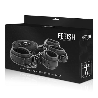 FETISH SUBMISSIVE - NOPRENE LINING HANDCUFFS AND TIE SET