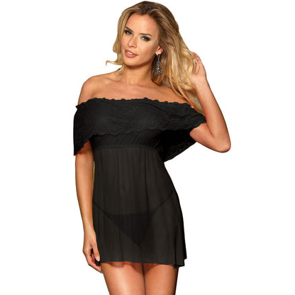 SUBBLIME - VESTIDOS VESTIDO CORTO + TANGA NEGRO S / M