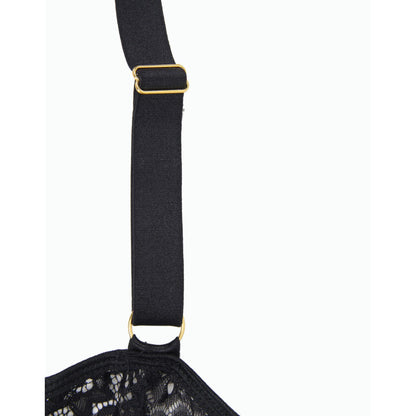 SUBBLIME - CORSET Y LIGUERO NEGRO S / M