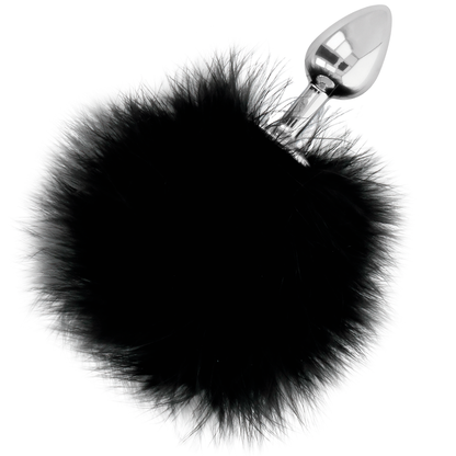 DARKNESS - EXTRA ANAL PLUG WITH BLACK TAIL 7 CM