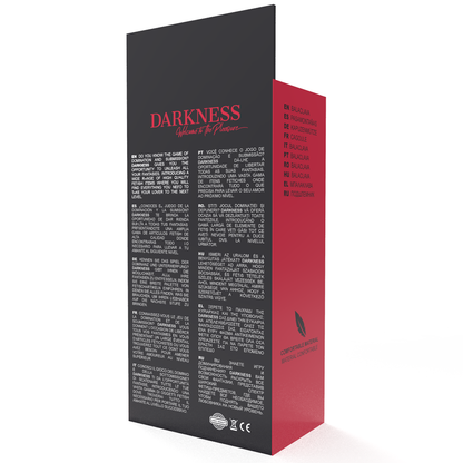 DARKNESS - BLACK BDSM SUBMISSION MASK WITH MOUTH AND EYES