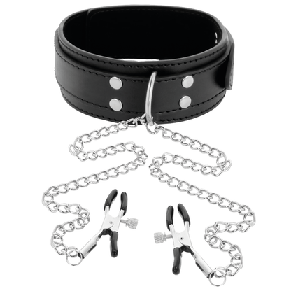 DARKNESS - COLLAR CON CLIPS DE PICO NEGRO