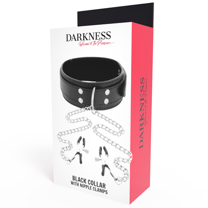 DARKNESS - COLLAR CON CLIPS DE PICO NEGRO