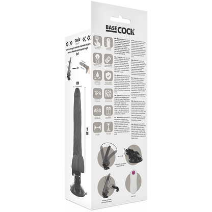 BASECOCK - VIBRADOR DE CONTROL REMOTO REALISTA NATURAL 19 CM -Ø- 4 CM