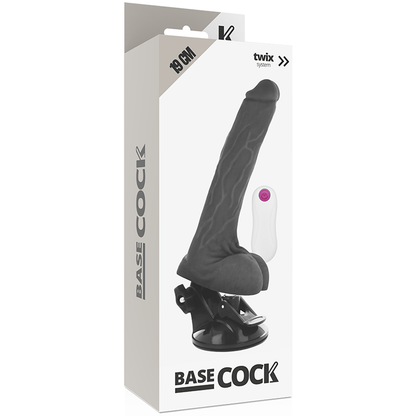 BASECOCK - VIBRADOR DE CONTROL REMOTO REALISTA NATURAL 19 CM -Ø- 4 CM