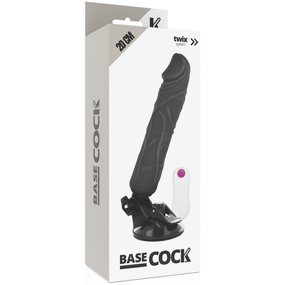 BASECOCK - VIBRADOR DE CONTROL REMOTO REALISTA NATURAL 20 CM -Ø- 4 CM