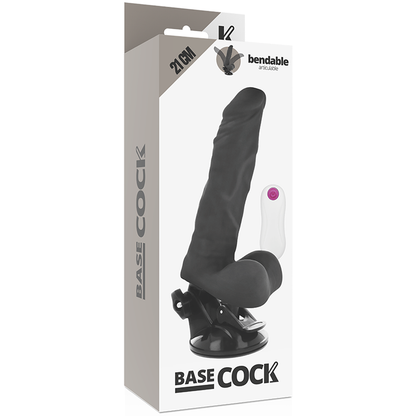 BASECOCK - VIBRADOR ARTICULADO CONTROL REMOTO NATURAL 21 CM -O- 5 CM