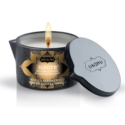 KAMASUTRA - KAMASUTRA MASSAGE CANDLE - VANILLA AND SANDALWOOD 170 GR