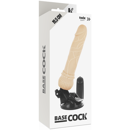 BASECOCK - VIBRADOR DE CONTROL REMOTO NATURAL REALISTA BASECOCK 19,5 CM