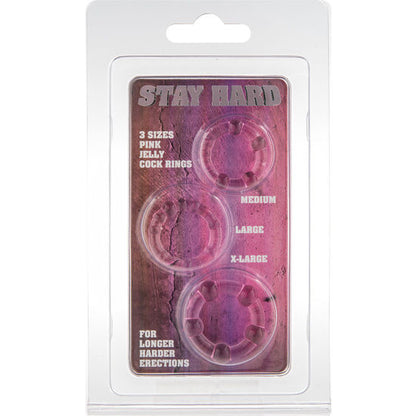 SEVEN CREATIONS - CONJUNTO DE TRES ANILLOS PARA PENE ROSA