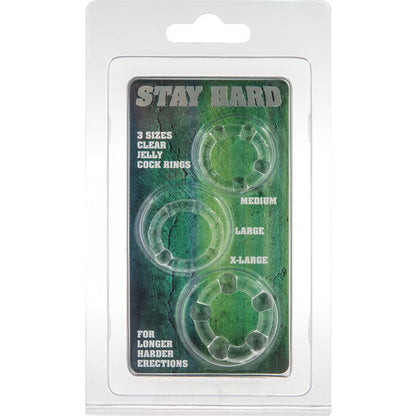 SEVEN CREATIONS - SET OF THREE CLEAR COCK RINGS