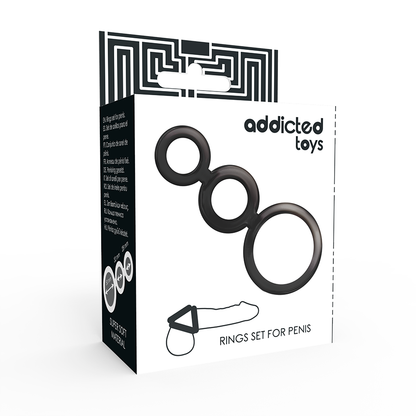 ADDICTED TOYS - RING SET - FOR PENIS - SMOKED