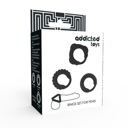 ADDICTED TOYS - C RING SET - BLACK