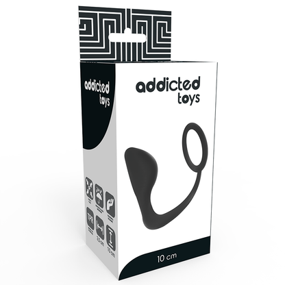 ADDICTED TOYS - PLUG ANAL CON ANILLO PARA PENE NEGRO
