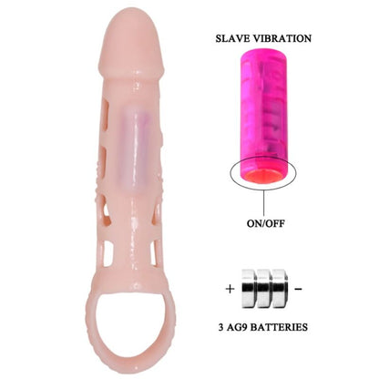 BAILE - VIBRATING PENIS EXTENDER COVER WITH NATURAL WING 13.5 CM