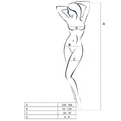 PASSION WOMAN BS052 BODYSTOCKING ROJO TALLA ÚNICA