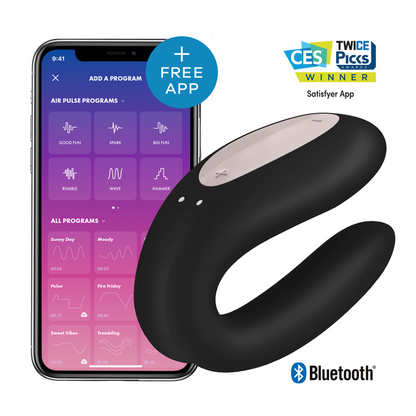 SATISFYER - DOUBLE JOY WITH APP MORADO