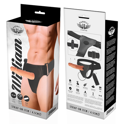 HARNESS ATTRACTION - WILLIAN HOLLOW ARNÉS CON VIBRADOR 17 CM -O- 4.5 CM