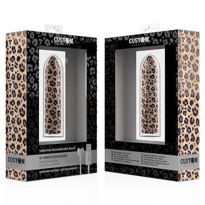 CUSTOM BULLETS - CUSTOM BULLETS LEOPARD RECHARGEABLE BULLETS 10 INTENSITIES