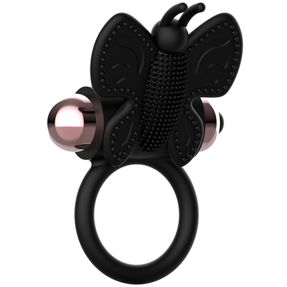COQUETTE CHIC DESIRE - BUTTERFLY RING WITH VIBRATOR BLACK/GOLD
