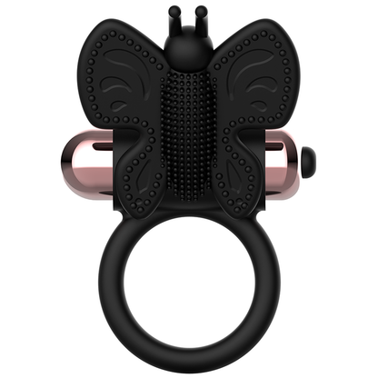 COQUETTE CHIC DESIRE - BUTTERFLY RING WITH VIBRATOR BLACK/GOLD