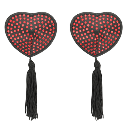 COQUETTE CHIC DESIRE - RED/BLACK TOE COVERS