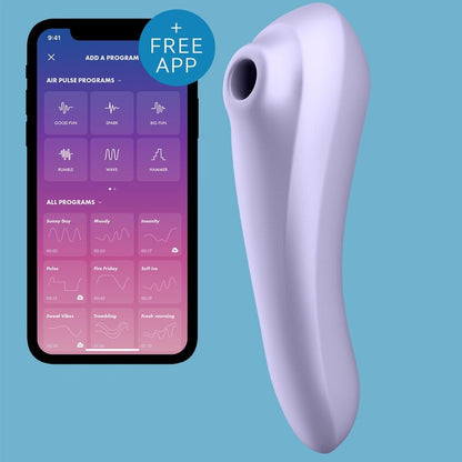 SATISFYER - DUAL PLEASURE MAUV AIR PULSE VIBRATOR