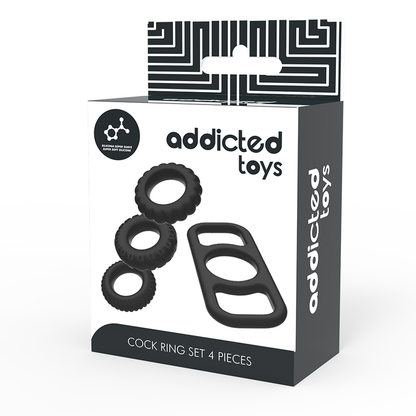 ADDICTED TOYS - 4-PEAK COCK RING SET