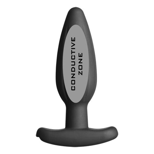 ELECTRASTIM - BLACK SILICONE ANAL PLUG ROCKER MEDIUM