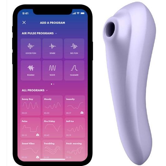 SATISFYER - DUAL PLEASURE MAUV AIR PULSE VIBRATOR