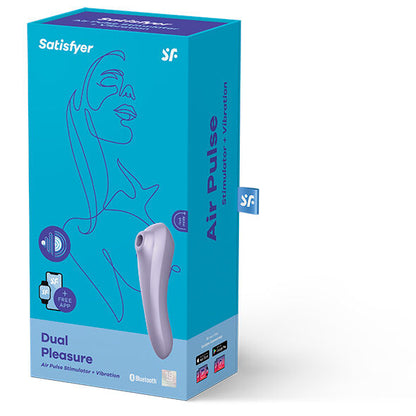 SATISFYER - DUAL PLEASURE MAUV AIR PULSE VIBRATOR