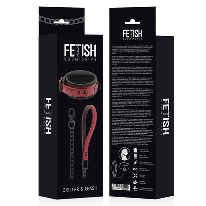 FETISH SUBMISSIVE DARK ROOM - NEOPRENE LINED CHAIN ​​NECKLACE
