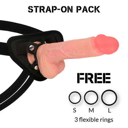 ROCKARMY - HARNESS + PREMIUM LIQUID SILICONE REALISTIC SPITFIRE 21 CM -O- 4.62 CM