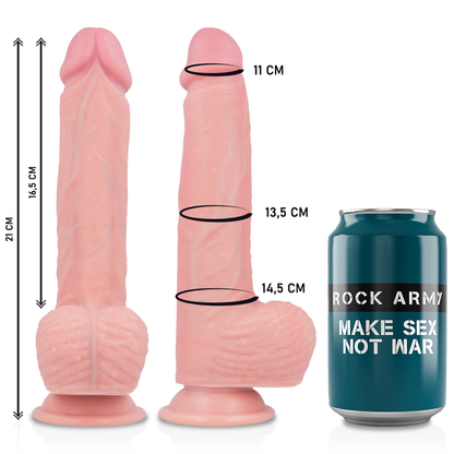 ROCKARMY - ARNÉS + SILICONA LÍQUIDA PREMIUM SPITFIRE REALISTA 21 CM -O- 4.62 CM